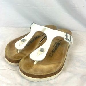 Birkenstock White Arizona T strap  Sandals Womens L8-8.5 M6 39 250